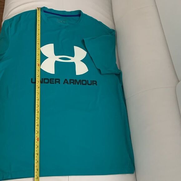 Under Armour Men's Sportstyle Teal T-Shirt Short Sleeve Logo Size LG - Picture 5 of 6